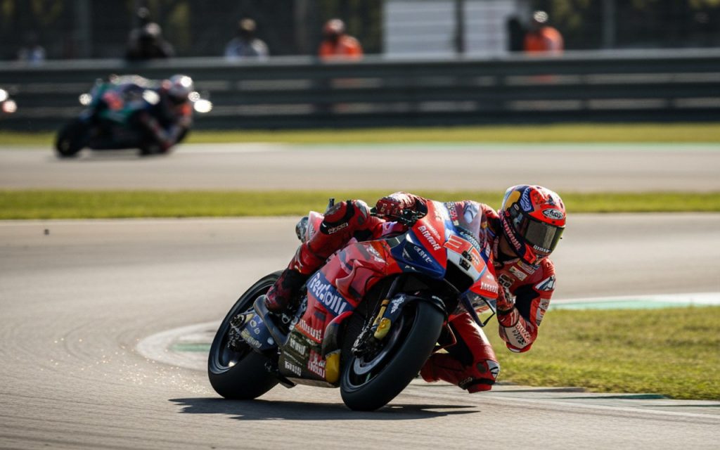Johann Zarco en pleine course MotoGP, illustrant son style de pilotage dynamique