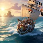 L'équipage du Chapeau de Paille naviguant sur le Thousand Sunny en mer.