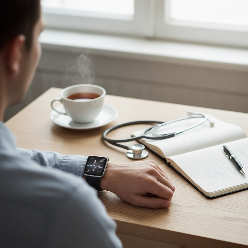 Illustration réaliste sur Rythme cardiaque normal au repos : les repères essentiels