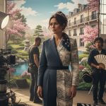 Atsuko Remar sur un plateau de tournage, symbolisant sa culture franco-japonaise.